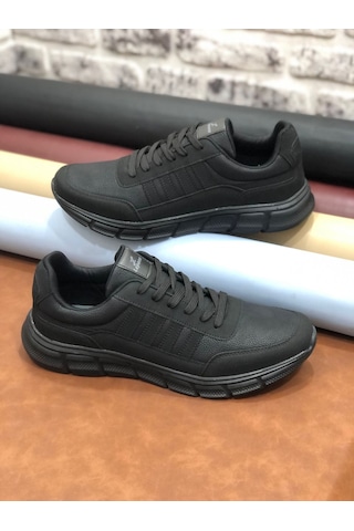 Lepons Büyük Numara 48-49-50 Hafif Rahat Spor Ayakkabı Siyah