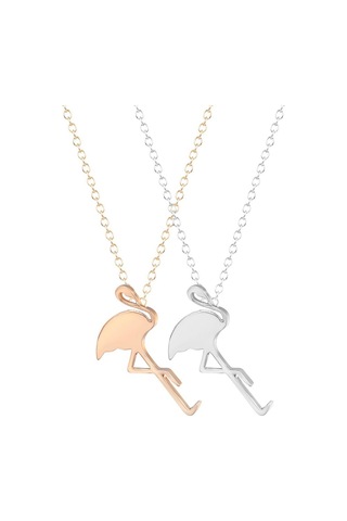 Saatcaddesi Pigado Isme Kisiye Özel Flamingo Kolye