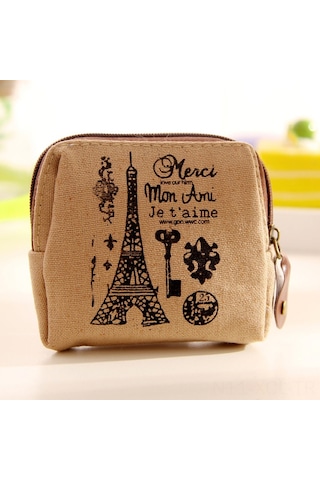 Konesam Kahverengi Kumaş Para Çantası - Hafif, Taşınması Kolay, Dış Etkinlikler İçin Uygun, Logo Özel Tasarım Çok Renkli