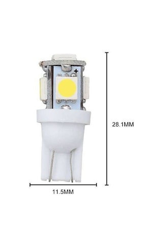 2 Adet Mavi Renk T10 Led Ampül Park Ampulü Gündüz Farı T10 Plaka