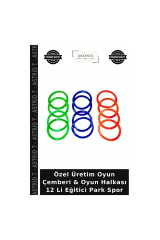 Özel Üretim Oyun Çemberi & Oyun Halkası 12 Li Eğitici Park Spor