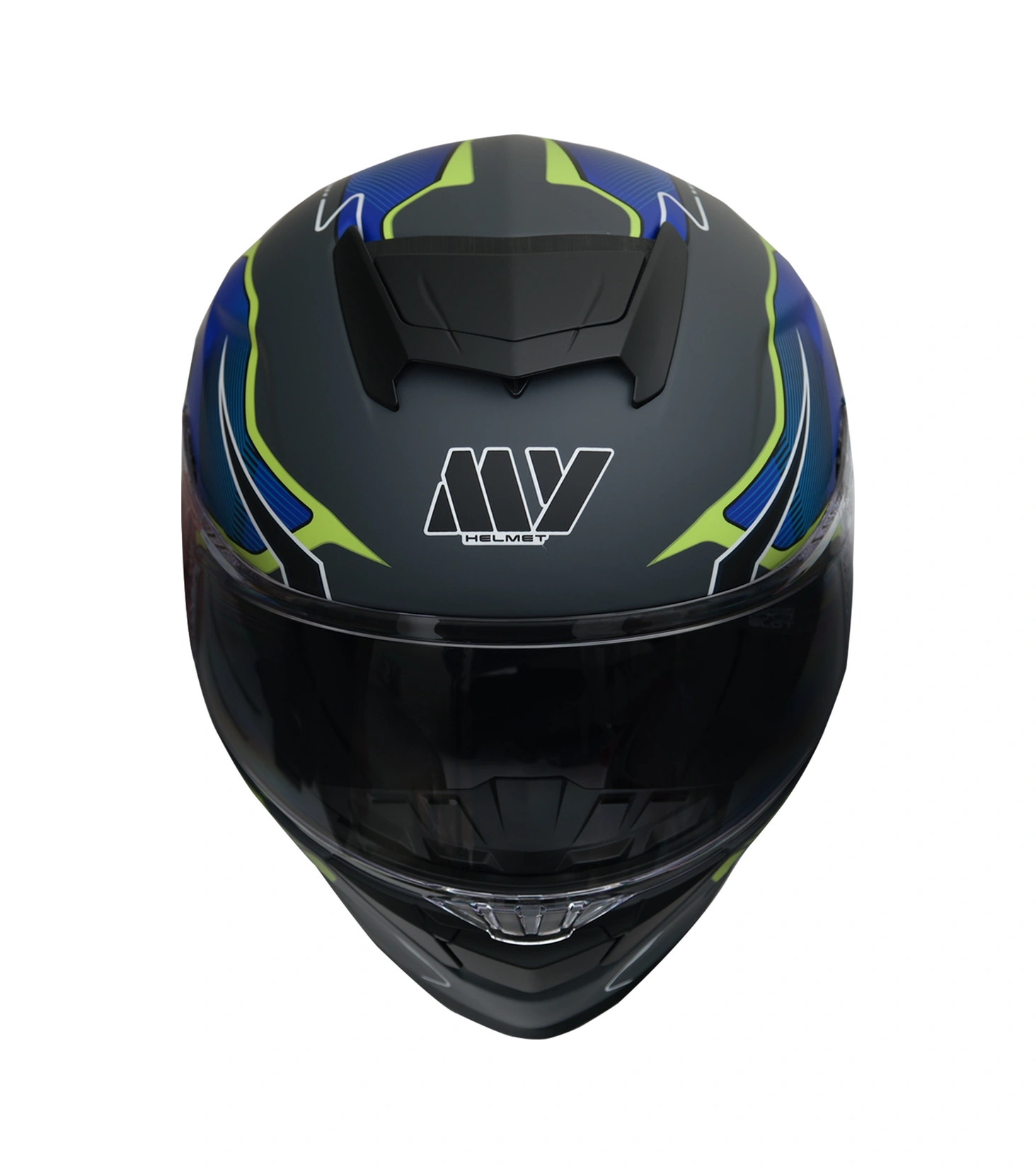 Gp My Helmet Mks001-Egby Yarış Spoiler Güneş Vizörlü Şeffaf Full Face Motosiklet Kaskı Çok Renkli