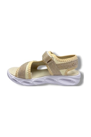 Arzen Bebe 223-26 Simli Cırtlı Anatomik Kız Çocuk Sandalet 31-35 Altın