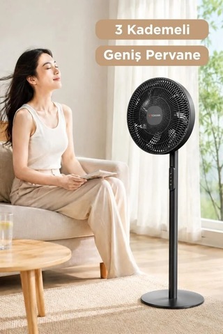 Premium Günlük Kullanım Serinletme Bireysel Serinlik Vantilatör Sf01 Siyah 14 Inc 45w