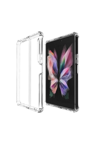 Samsung Galaxy Uyumlu Z Fold 4 Kılıf Zore Kenar Korumalı Nitro Anti Shock Silikon
