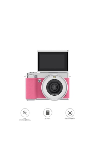 Torima CMR45 Dijital Mini Fotoğraf Video Kamera Pembe