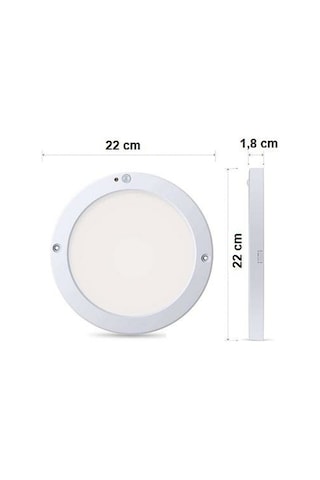 Cata Ct-9247 Bologna 20 Watt Sensörlü Yuvarlak Sıva Üstü Led Tava