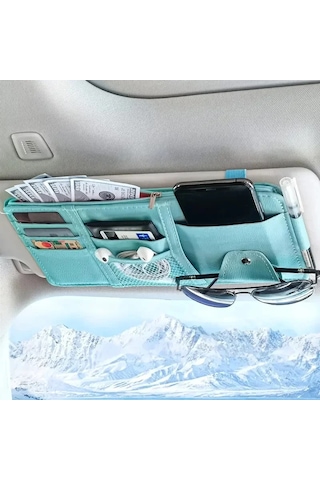 Araba Visor Organizatör Araba Visor Güneş Gözlüğü Tutucu Visor Aksesuarları Kamyonlar Için 1pc Blue