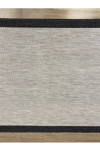 Hoom Rugs 1147 Bej Siyah Sisal Plus Jüt Halı Bej Siyah