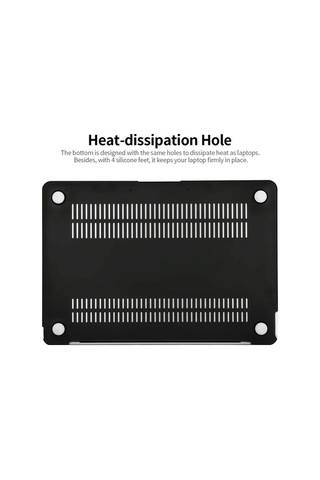 Didadodo Mat Yüzeyli Macbook Uyumlu Air 13'' 2018-2020 İçin Isı Dağıtımlı Dayanıklı Sert Kılıf Kapaklı Kılıf, Küçük Boyutlu Tasarım Kapaklı Kılıf