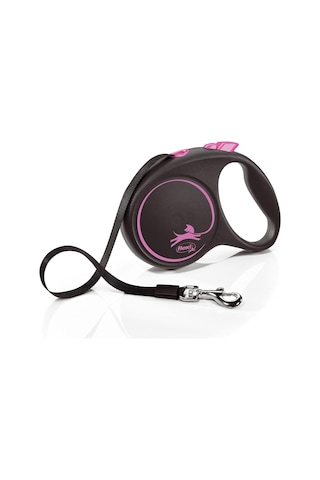 Flexi Black Design L Beden Pembe 5mt Şerit Tasma Genel
