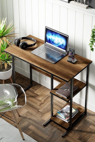 Msr2 Metal Ayaklı Bilgisayar Çalışma Masası - Ceviz Msr2 Ceviz