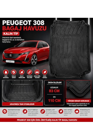 Peugeot 308 Bagaj Havuzu 2008-2013 Uyumlu