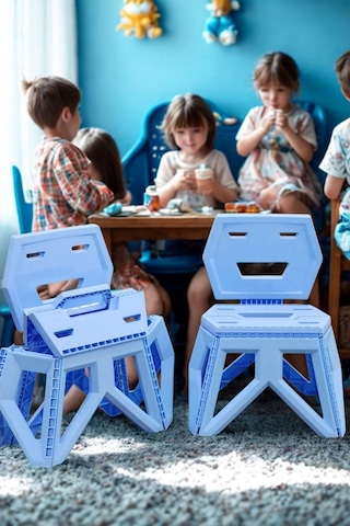 Piev Pratik Katlanır Oyun Kamp Etkinlik Çocuk Koltuğu Mavi