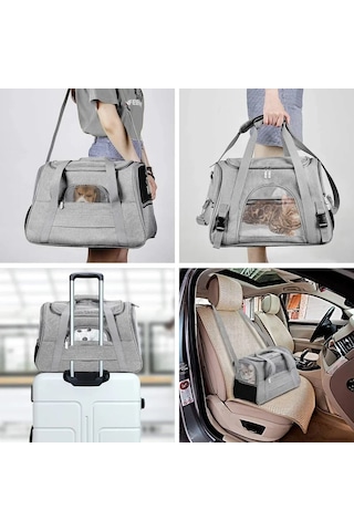 Taşınabilir Evcil Hayvan Çantası Nefes Alabilen Kedi Çantası Mavi