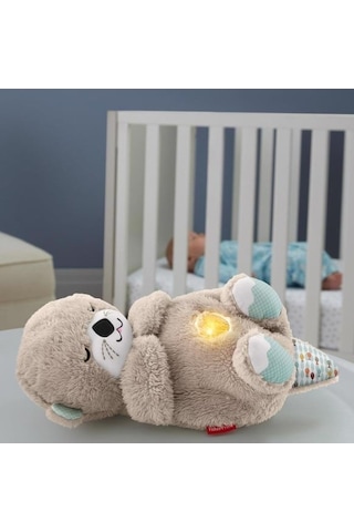 Fisher Price Uyku Arkadaşı Su Samuru, Nefes Alıp Verir Gibi Hareket Eden Pelüş Bebek Oyuncağı Fxc66