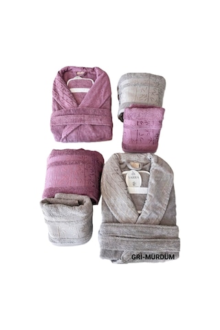 Sarra Bamboo Aile Bornoz Seti L-m Beden Mürdüm - Bej - 936813831 Mürdüm - Bej - 936813831 Mürdüm - Bej