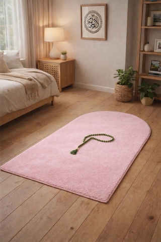 Raschel Carpet Dekoratif Yumuşak Yıkanabilir Diz Ağrıtmaz Kaymaz Taban Seccade Peluş Halı Namaz Halısı Pembe Raschel Carpet Dekoratif Yumuşak Yıkanabilir Diz Ağrıtmaz Kaymaz Taban Seccade Peluş Halı Namaz Halısı Pembe