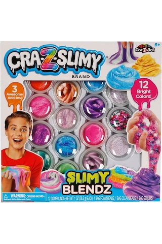 Cra-z-art Cra-z-slimy Slime Tasarım Seti - 12'li Paket Ve Dekoratif Aksesuarlı Çok Renkli