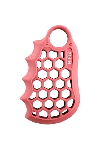 Petek Elastik Silikon Parmak Egzersizi Kavrama Güçlendirici Eğitim El Tutucu - Pembe