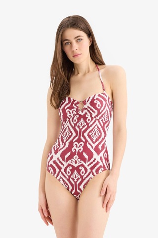 Defacto Etnik Desenli Boyundan Askılı Mayo-fall İn Love E3296ax25smbr285 Bordo