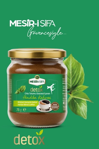 Mesirişifa Chia Tohumu Eki İçeren Hindiba Kahvesi Bitkisel Karışımlı Kahve 75gr Çözünebilir