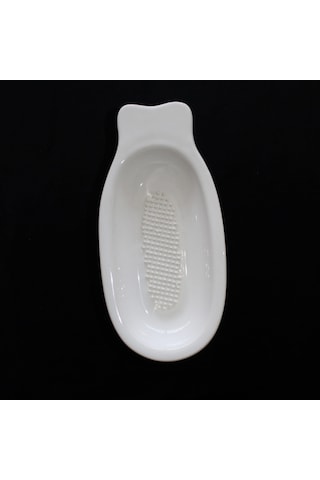 Porselen Kayık Figürlü Bebek Mama Püre Yapıcı Elma Rendesi Sebze Meyve Püre Yapıcı Beyaz