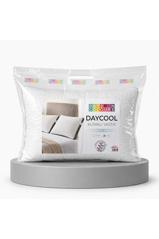 Çantalı 2 Adet Daycool Serisi Klimalı Yastık - 800 Gram - Mikro Kapitone 2 Adet Yastık Mikrofiber Antialerjik Klimalı Konfor Yastığı Terletmeyen Beyaz