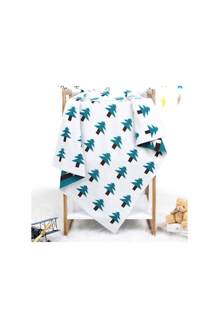 Sones Bebek Örgü Noel Ağacı Kucaklama Battaniyesi Şal Örtüsü Beyaz