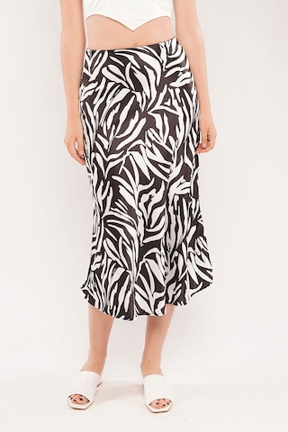 Gabria Saten Etek Siyah - Haki