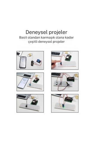 Arduino Esp32 Geliştirme Kartı Başlangıç Kiti Iot, Robotik Ve Stem Elektronik Eğitim Ve Proje Seti