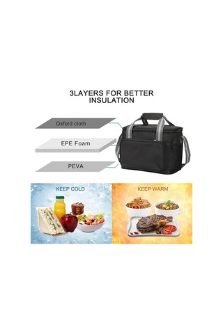 Padalink 15l Oxford Kumaş Isı Yalıtımlı Çanta - Uzun Süreli Isı Ve Soğuk Saklama, Sıcak/fazla Soğuk Tutma, Dışarıda Piknik İçin Sıcaklık Koruyucu Çanta Mavi Çok Renkli