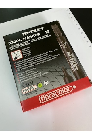 HI-TEXT 830PC MARKER KALEM 12Lİ KUTU Siyah