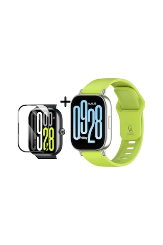 Xiaomi Redmi Watch 5 Active Uyumlu Yumuşak Silikon Kordon Ve Kavisli Ekran Koruyucu Seti