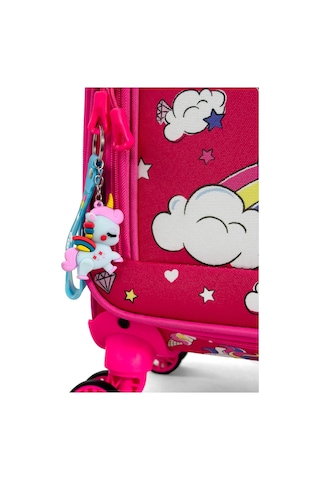 Çocuk Karakterli 4 Tekerlekli Valiz, Eğlenceli Seyahat Arkadaşı - Unicorn Unicorn
