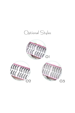 Wezone Hs-8 01 10 Çiftlü Fiber Sahte Kirpikler, Göz Kuyruğu Uzun, Tam El Yapımı, Konforlu Uzun Süre Takılabilir, Doğal Ve Çarpıcı Gözler