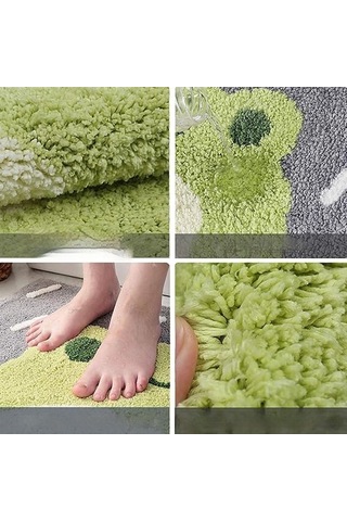 Banyo Paspası, Polyester, Makinede Yıkanabilir, Emici/kaymaz, 40x60 Cm, Çok Renkli