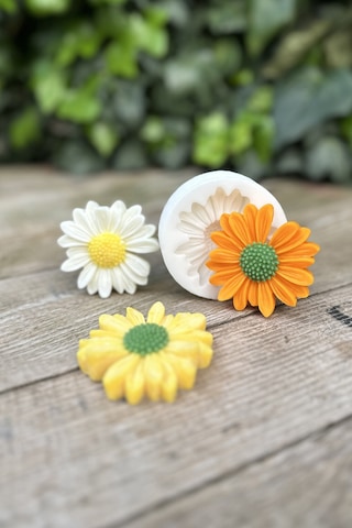 Papatya Çiçek Mum Kalıbı ( Silikon )