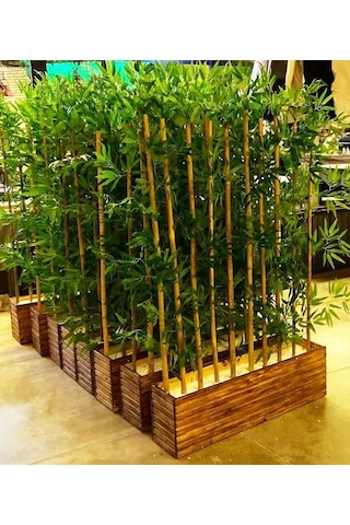 Yapay Bambu Ağaç Ağacı 1 Metre Boy Çam Ağacı Lambiri Saksıda