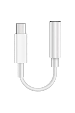 Schitec Usb-c To Headphone Jack Apple Uyumlu iPhone 15 Dönüştürücü Adaptör Beyaz Uc11