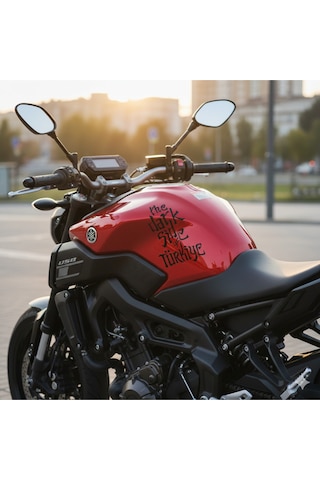 The Dark Side Of Türkiye Motosiklet Yan Depo Sticker Seti 8x14 Cm Sağ-sol 2 Adet 6 Renk