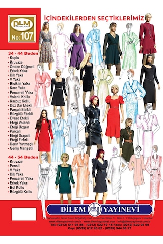 Güler Erkan Provasız Moda Elbise Kalıpları No 107