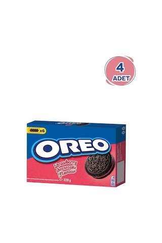 Oreo Bisküvi Çilekli 228gr - 4 Paket