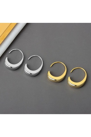 925ayar Gümüş Yarım Ay Küpe