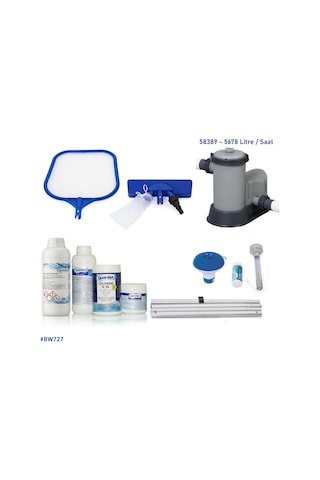 Bestway İntex Havuzlarla Uyumlu Full Havuz Temizlik Seti 58389 BW727