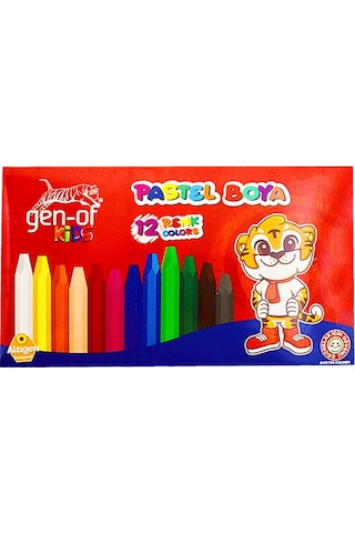 Gen-of Karton Kutu Pastel Boya 12 Renk Gen-6120