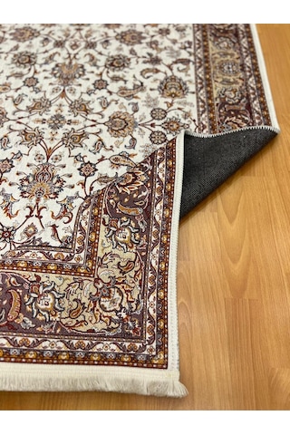 Klasik Osmanlı Motifli 120 X 180 Dijital Baskı Halı Beyaz