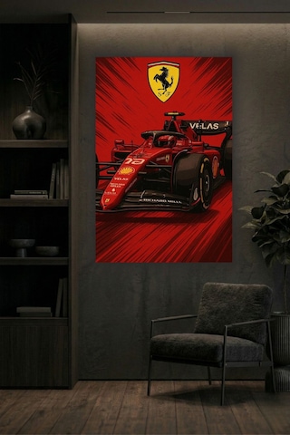 Formula 1 Motors Temalı Dekoratif Cam Tablo -14