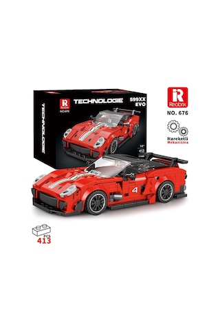 Reobrix Creator 676 Ferrari 599xx Spor Araba Yaratıcı Yapı Blok Seti Building Blocks - 413 Parça