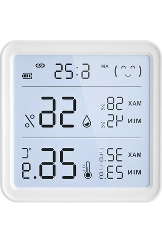 Tongxida Beyaz Bluetooth Isı Nem Sensörü - Akıllı Otomasyon, Arka Işık, Uzak Erişim İçin Gateway Gereklidir - Lityum Pil Pil